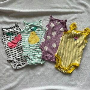 4/$20 4-pack Tank Top Onesies, 3m